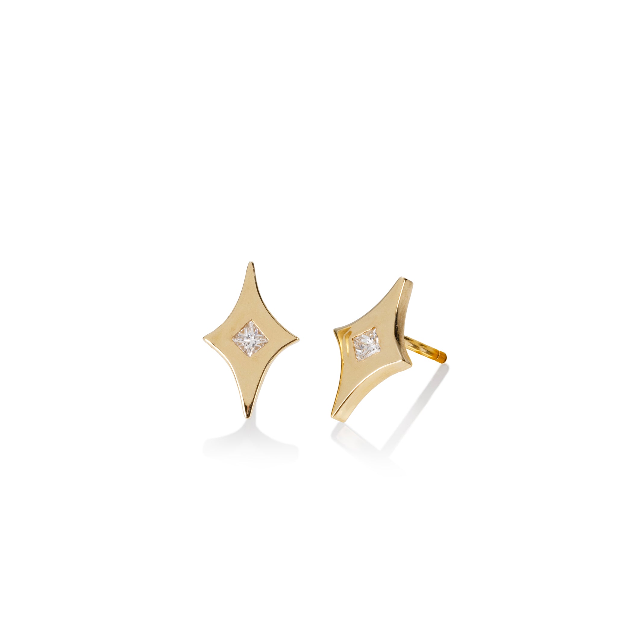 Harmony Stud Earrings with Diamonds