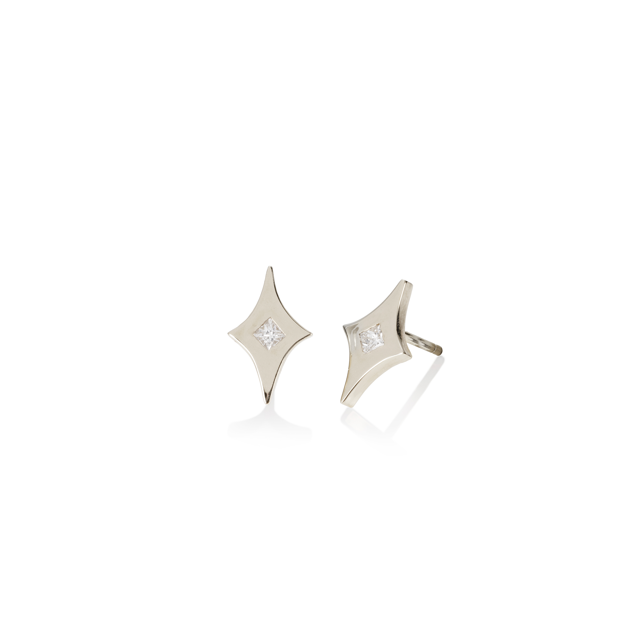 Harmony Stud Earrings with Diamonds