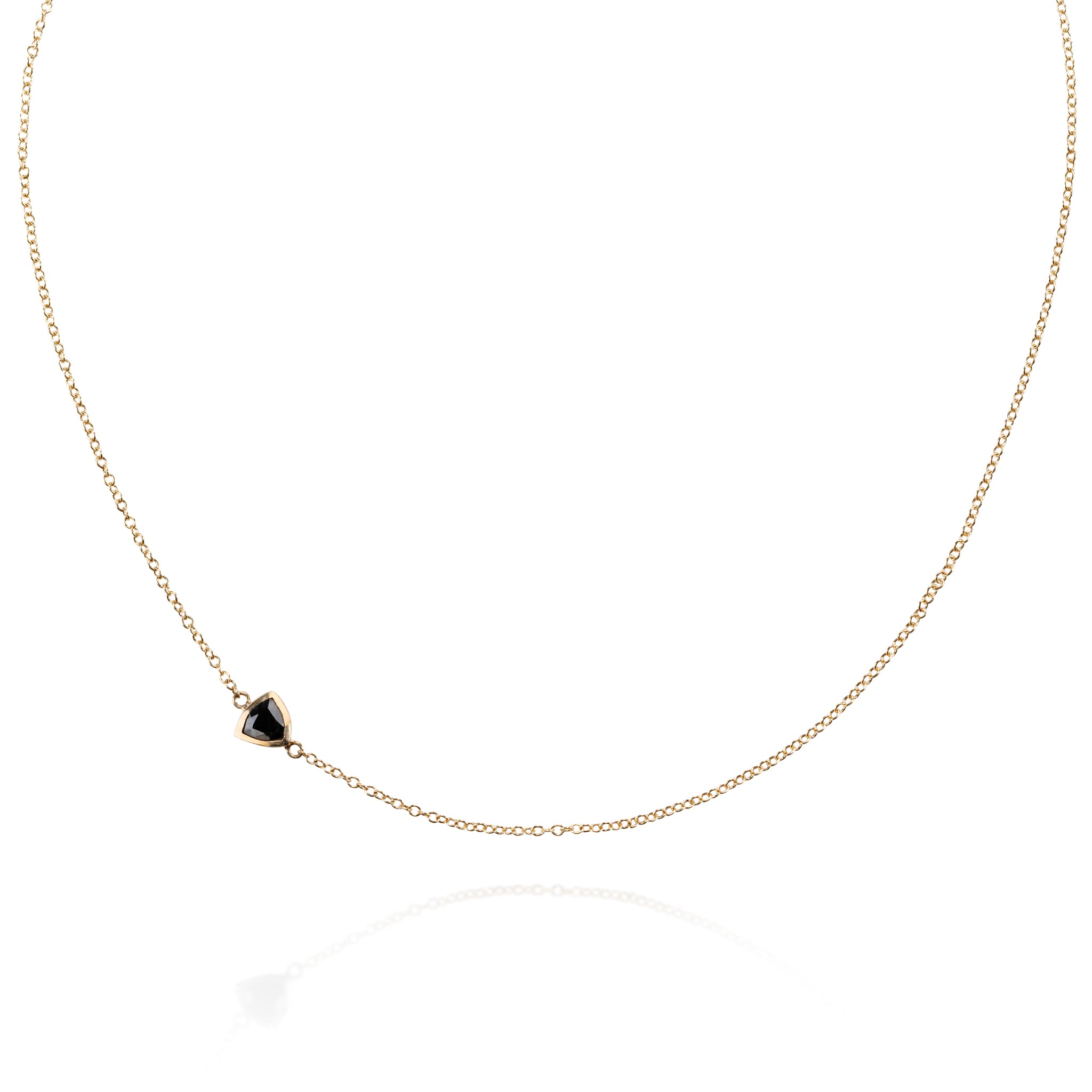 Black Spinel Side-Stone Necklace